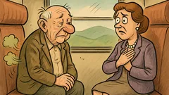 Vic: Starejši gospod in dama v kupeju