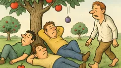 Vic: Tri lenobe ležijo v sadovnjaku